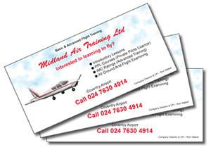 Midland Air Training gift voucher cards